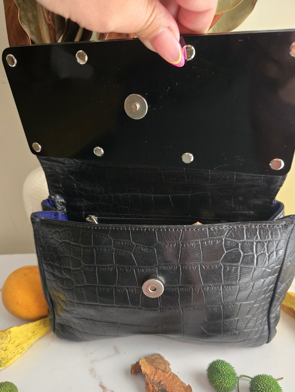 Jimmy Choo x H&M Collaboration 2009 Black Leather Star Women's Clutch - Picture 5 of 12